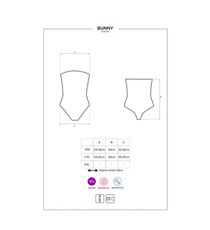 Еротичний костюм кролика Obsessive Bunny costume , , боді, чокер, гартери, панчохи, маска