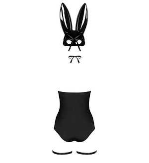 Еротичний костюм кролика Obsessive Bunny costume , , боді, чокер, гартери, панчохи, маска
