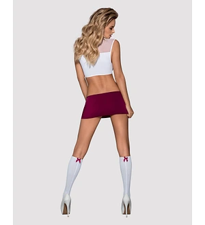 Еротичний костюм студентки Obsessive Student 4 pcs costume , топ, спідниця, стринги, гольфи