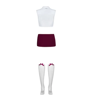 Еротичний костюм студентки Obsessive Student 4 pcs costume , топ, спідниця, стринги, гольфи