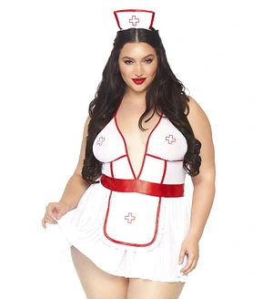 Костюм медсестри Leg Avenue Nightshift Nurse XL/XXL, сукня, трусики, шапочка