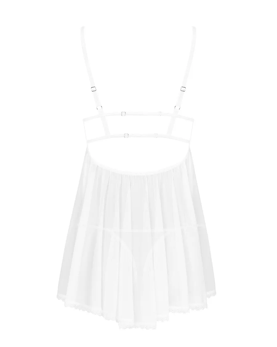 Пеньюар і трусики Obsessive Heavenlly babydoll & thong