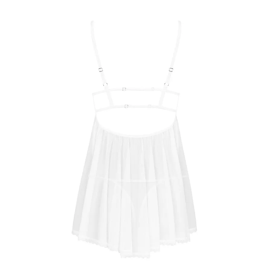 Пеньюар і трусики Obsessive Heavenlly babydoll & thong