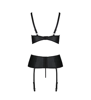 Корсет з відкритими грудьми Passion JANNIES CORSET , стрінги в наборі