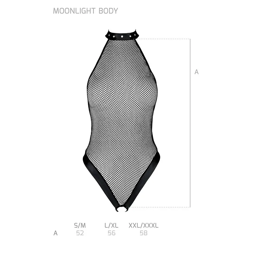 Боді-халтер з відкритим доступом Passion MOONLIGHT BODY black