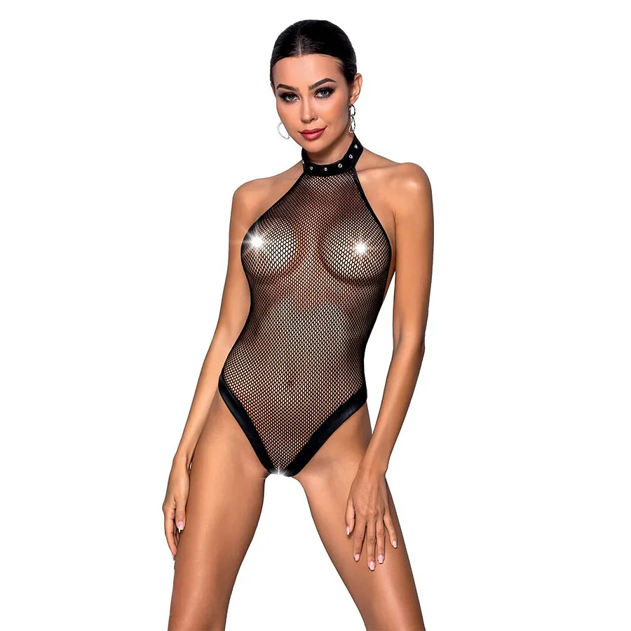 Боді-халтер з відкритим доступом Passion MOONLIGHT BODY black