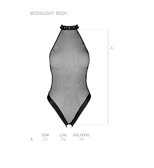 Боді-халтер з відкритим доступом Passion MOONLIGHT BODY black