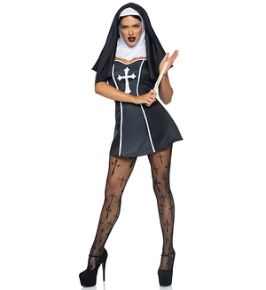 Костюм черниці Leg Avenue Naughty Nun , сукня, головний убір