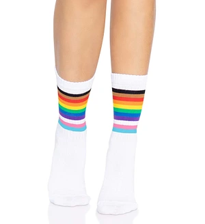 Шкарпетки жіночі в смужку Leg Avenue Pride crew socks Rainbow, 37–43 розмір