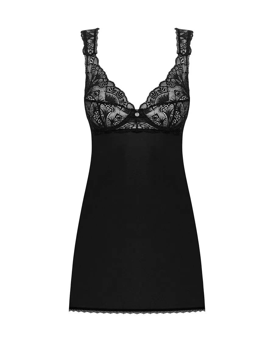 Сорочка бебі-дол з мереживом на грудях Obsessive Donna Dream babydoll , стрінги