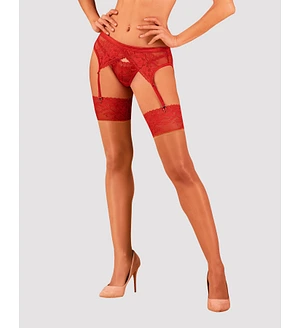 Панчохи під пояс із широким мереживом Obsessive Lacelove stockings