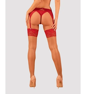 Панчохи під пояс із широким мереживом Obsessive Lacelove stockings