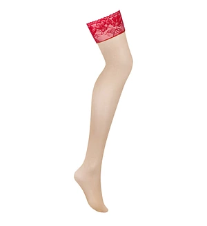 Панчохи під пояс із широким мереживом Obsessive Lacelove stockings