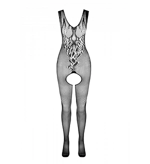 Бодістокінг з крилами Passion BS098 One Size, , середня сітка, відкритий доступ