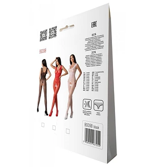 Бодістокінг з крилами Passion BS098 One Size, , середня сітка, відкритий доступ