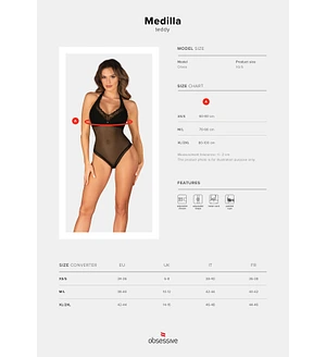 Боді Obsessive Medilla teddy