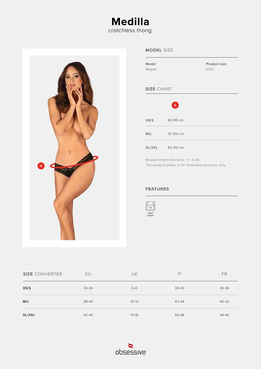 Трусики Obsessive Medilla crotchless thong