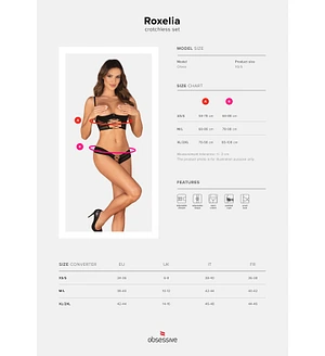 Комплект Obsessive Roxelia 2-pcs crotchless set