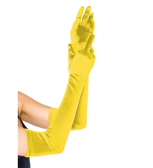 Довгі атласні рукавички Leg Avenue Extra Long Satin Gloves, One Size, жовті