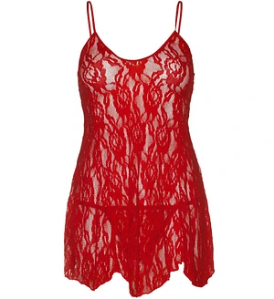 Сорочка бебі-дол Leg Avenue Rose Lace Flair Chemise , One Size