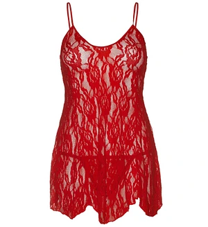 Сорочка бебі-дол Leg Avenue Rose Lace Flair Chemise , Queen Size