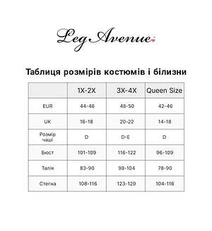 Сорочка бебі-дол Leg Avenue Rose Lace Flair Chemise , Queen Size