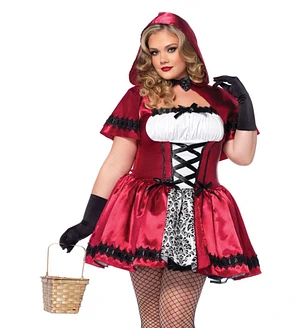 Еротичний костюм Червоної шапочки Leg Avenue Gothic Red Riding Hood 3X–4X, сукня, накидка