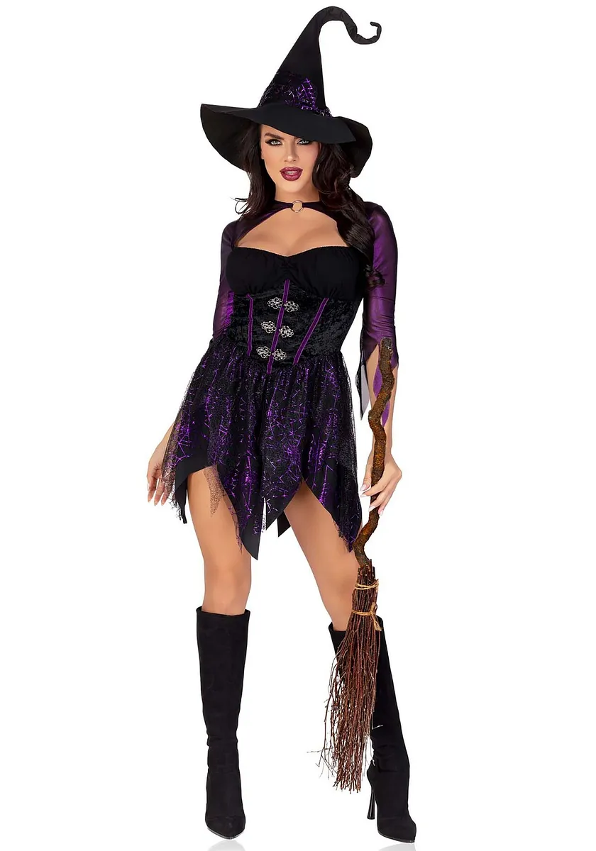 Костюм відьми Leg Avenue Mystical Witch , сукня, капелюх