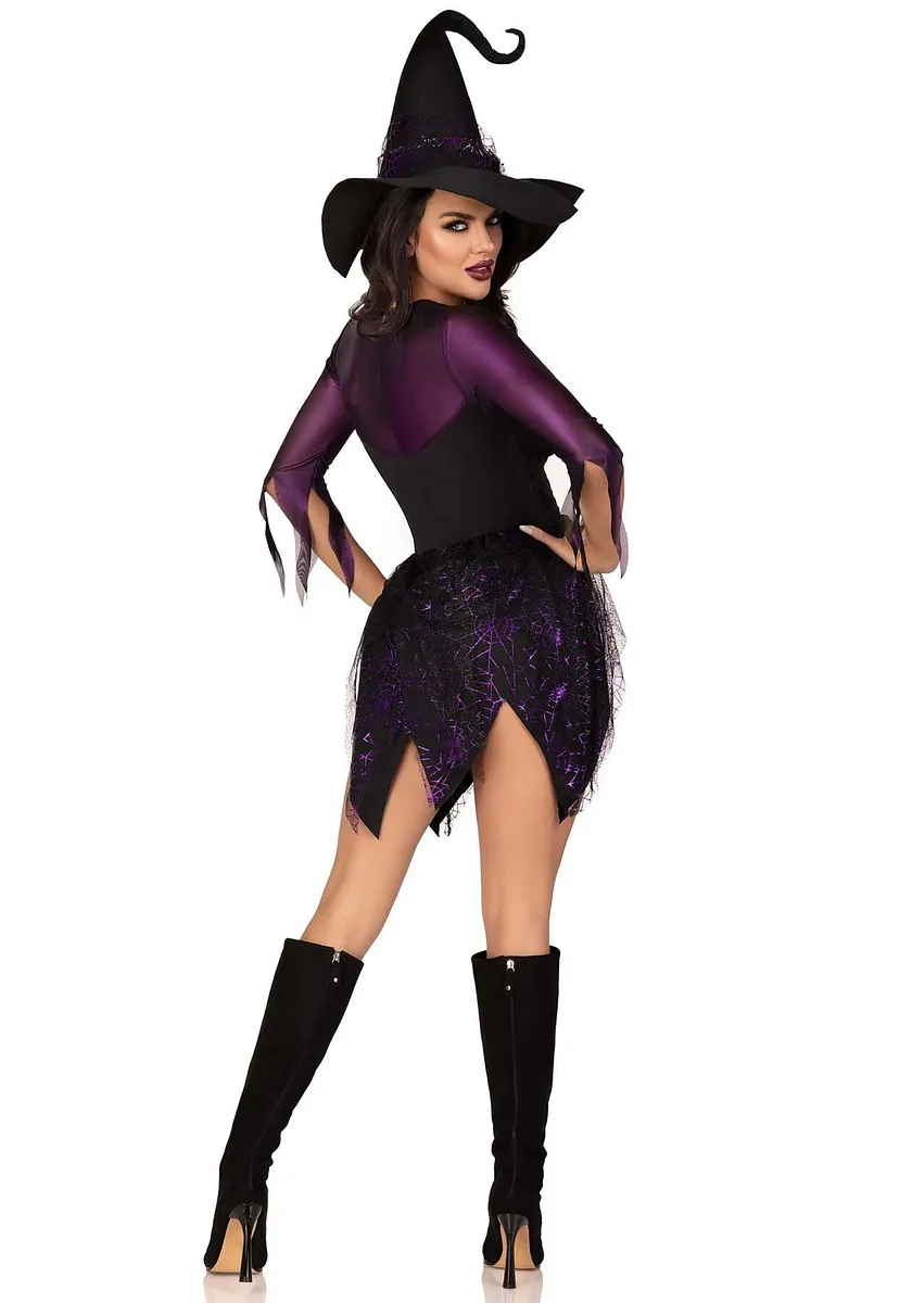 Костюм відьми Leg Avenue Mystical Witch , сукня, капелюх