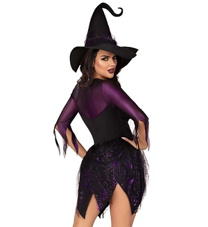 Костюм відьми Leg Avenue Mystical Witch , сукня, капелюх