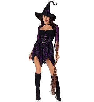 Костюм відьми Leg Avenue Mystical Witch , сукня, капелюх