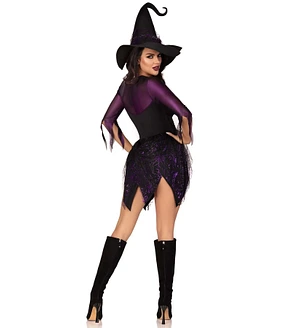 Костюм відьми Leg Avenue Mystical Witch , сукня, капелюх