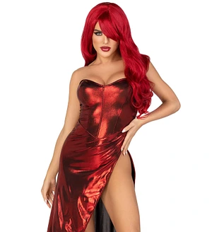 Еротична сукня Leg Avenue Shimmer bodysuit with skirt