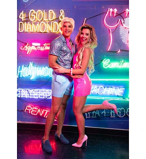 Вінілова мінісукня Leg Avenue vinyl mini dress , рожева