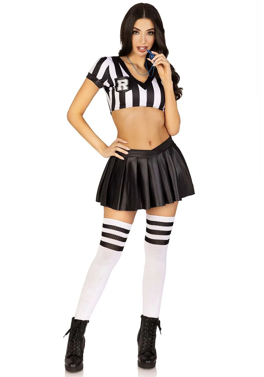 Костюм рефері Leg Avenue Time Out Referee , кроп-топ спідниця свисток