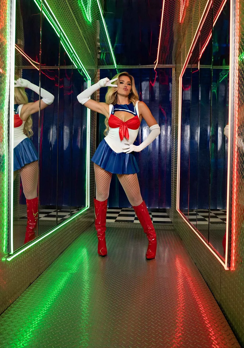 Еротичний костюм Сейлор Мун Leg Avenue Sexy Sailor , сукня, рукавички, бант