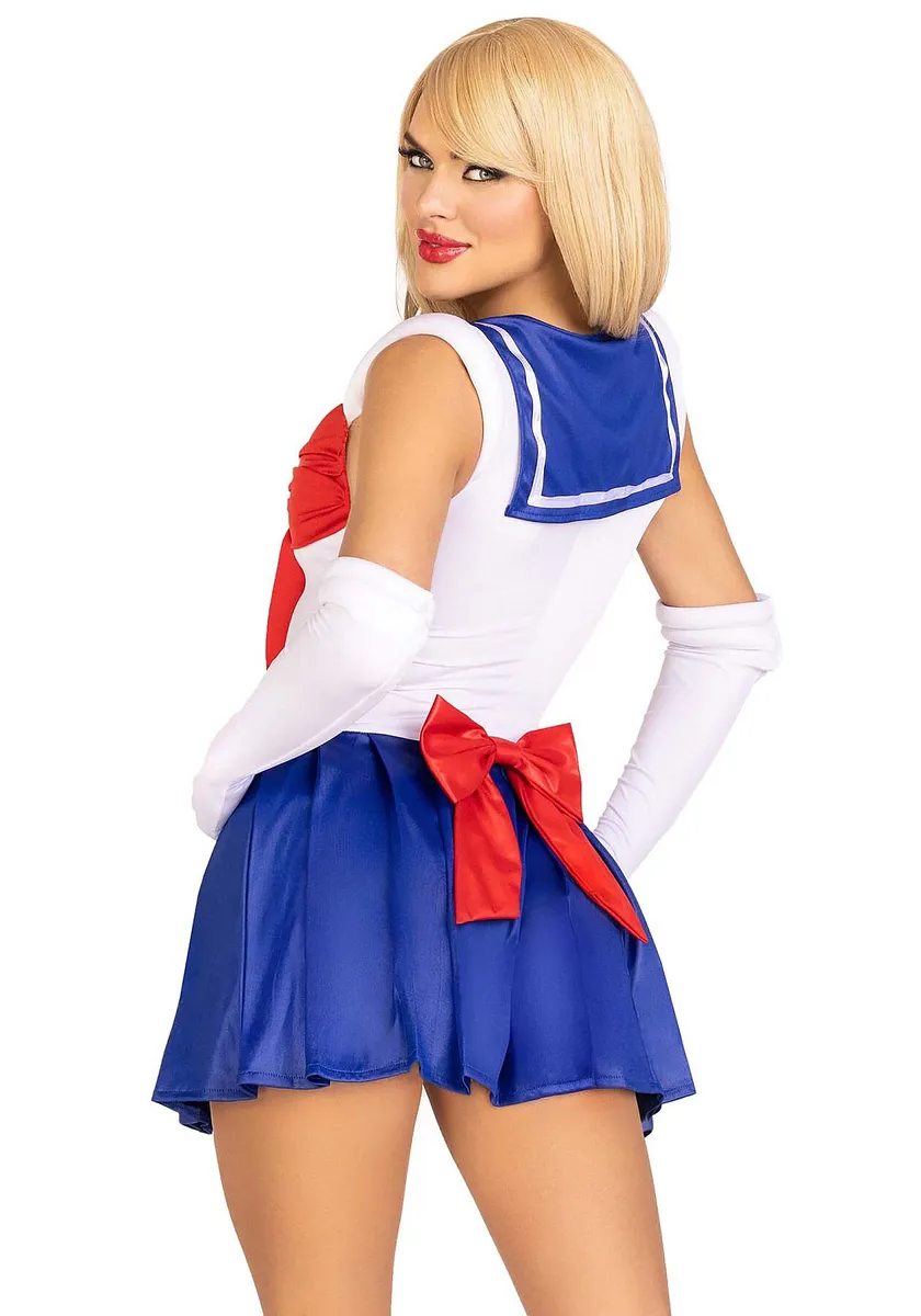 Еротичний костюм Сейлор Мун Leg Avenue Sexy Sailor , сукня, рукавички, бант