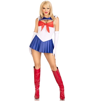 Еротичний костюм Сейлор Мун Leg Avenue Sexy Sailor , сукня, рукавички, бант