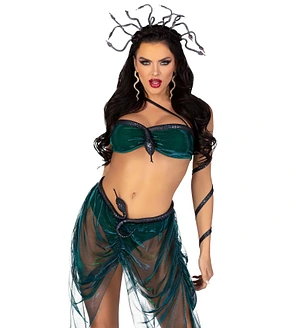 Еротичний костюм Медузи Горгони Leg Avenue Medusa Costume XS, топ, спідниця, нарукавники, прикраси