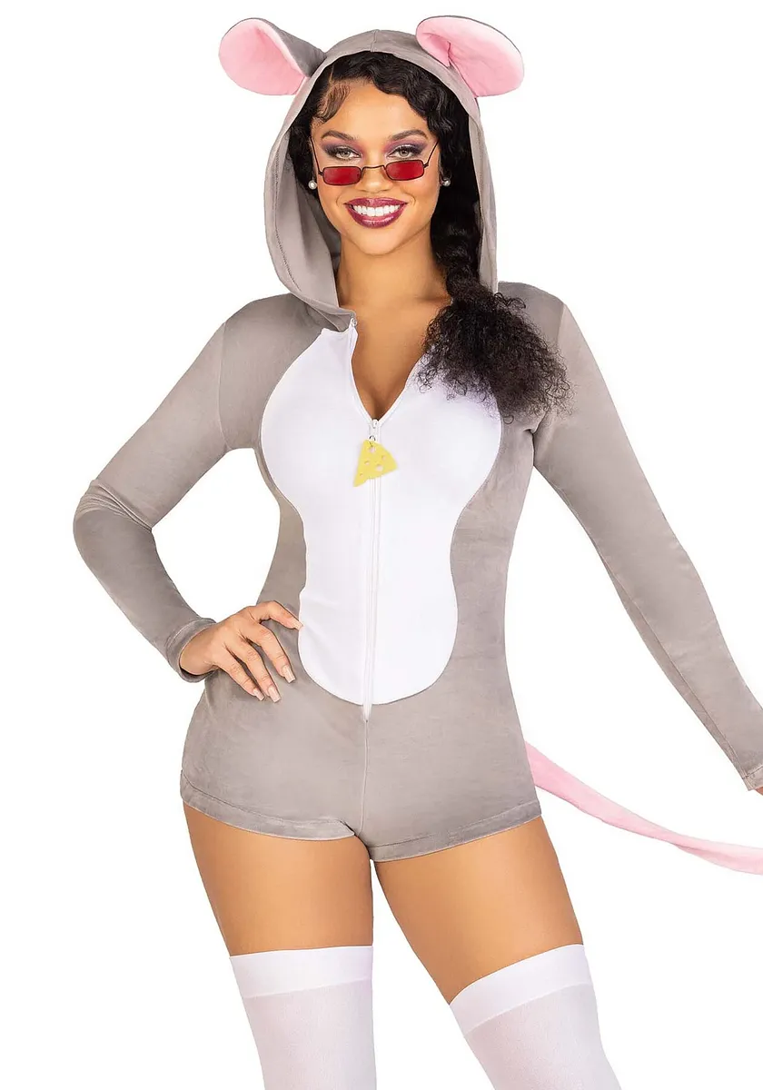 Комбінезон-костюм миші Leg Avenue Comfy Mouse , з капюшоном