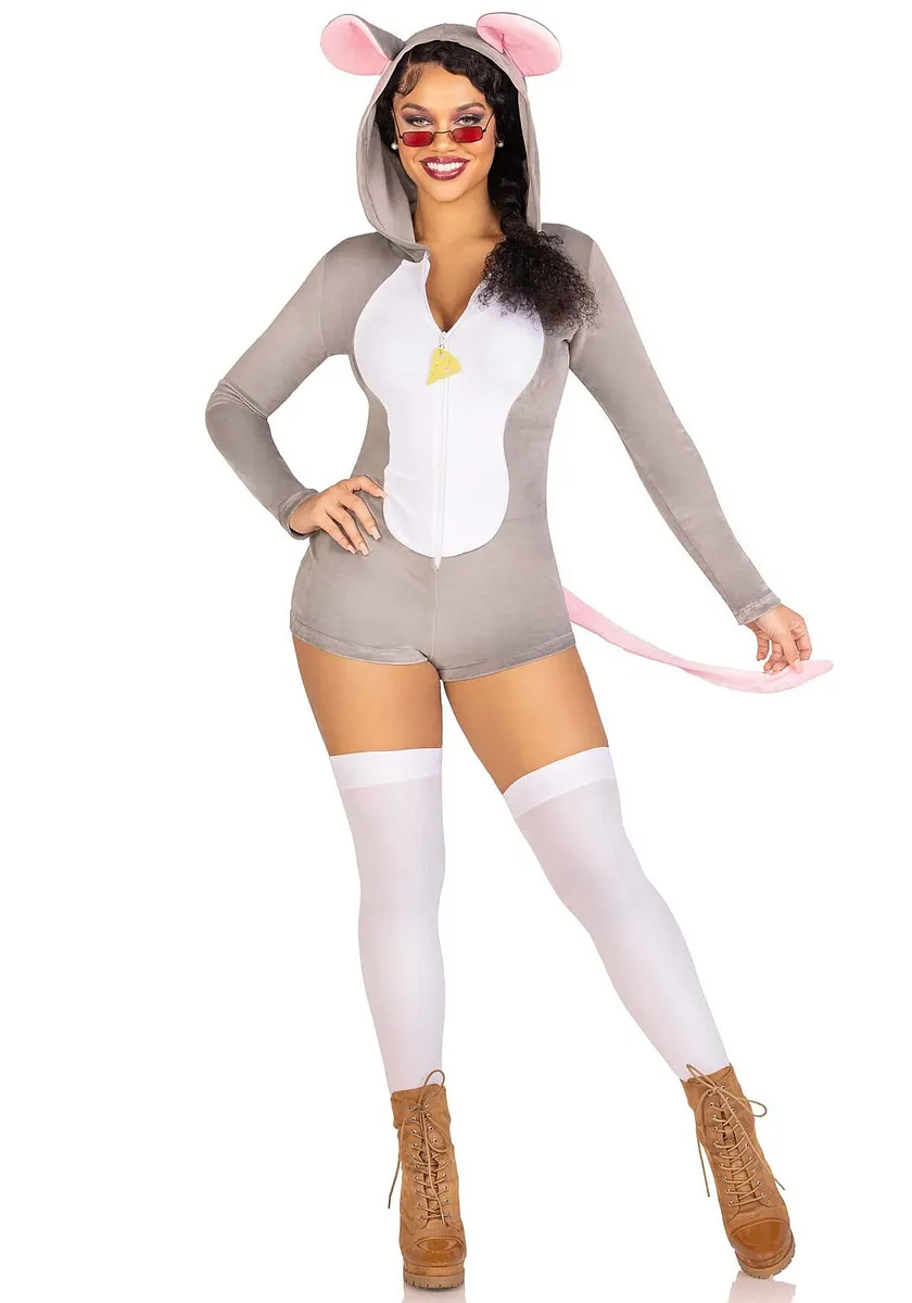 Комбінезон-костюм миші Leg Avenue Comfy Mouse , з капюшоном