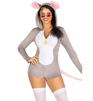 Комбінезон-костюм миші Leg Avenue Comfy Mouse , з капюшоном