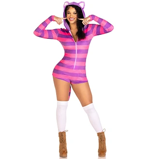 Комбінезон-костюм кішечки Leg Avenue Comfy Cheshire , з капюшоном