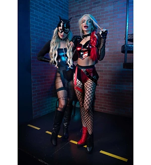 Еротичний костюм кішечки Leg Avenue Fierce Feline , боді, пояс з підв’язкою, маска кішки