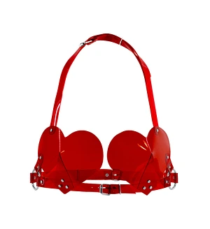 Ліф Серце Feral Feelings - Hearts Bra Red Trasparent