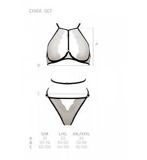 Комплект білизни Passion CHIKA SET, , cream, топ, трусики