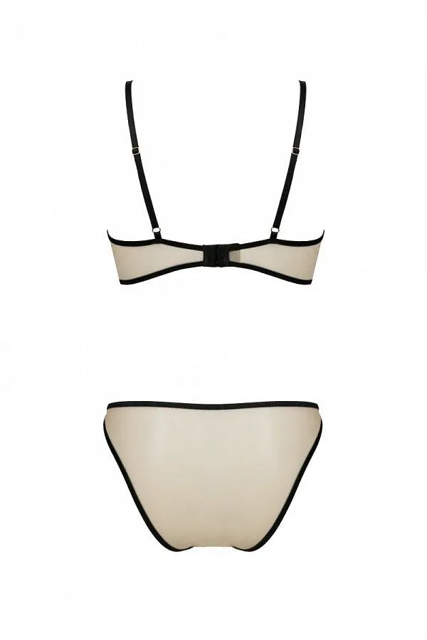 Комплект Passion LORINA SET, , beige, бюстгальтер та трусики