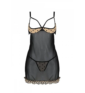 Еротичний пеньюар Passion MARINA CHEMISE, , beige