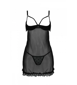 Еротичний пеньюар Passion MARINA CHEMISE, , black