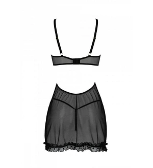 Еротичний пеньюар Passion MARINA CHEMISE, , black